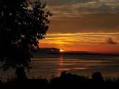 【サロマ湖の夕日（春～秋）】当館から眺める黄昏の風景はまさに絶景です！