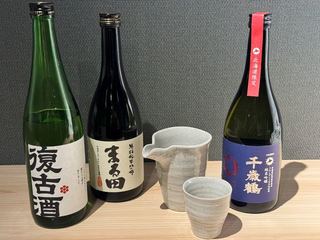 【日本酒】3種類の日本酒を飲み比べでお愉しみください（イメージ）