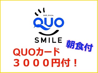 QUOカード3000円分付き！
